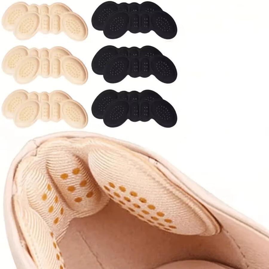 6 Pairs Heel Grips Liner Cushions For Loose Shoes - Memory Foam Heel Pads For Comfort And Fit - Prevent Heel Slipping And Blisters