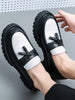Men's Shoes, Youth Fashion Thick Sole Big Toe Shoes, British Style Tassel Slip-On Loafers, Business Casual Daily Walking Shoes, Men's Shoes